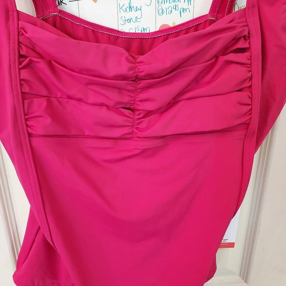 Calvin Klein Swimwear Hot Pink One-Piece Swimsuit in Size 16 - Picture 2 of 12